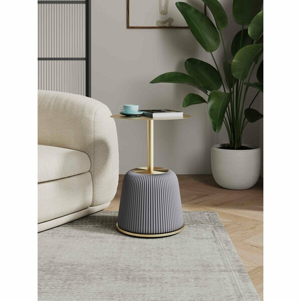 Manhattan Comfort Anderson End Table 1.0 in Grey ET004-GY